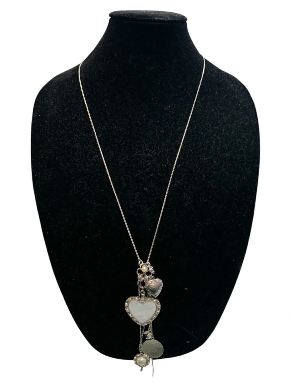 Guess Silver Heart Pendant Necklace - Picture 1 of 1
